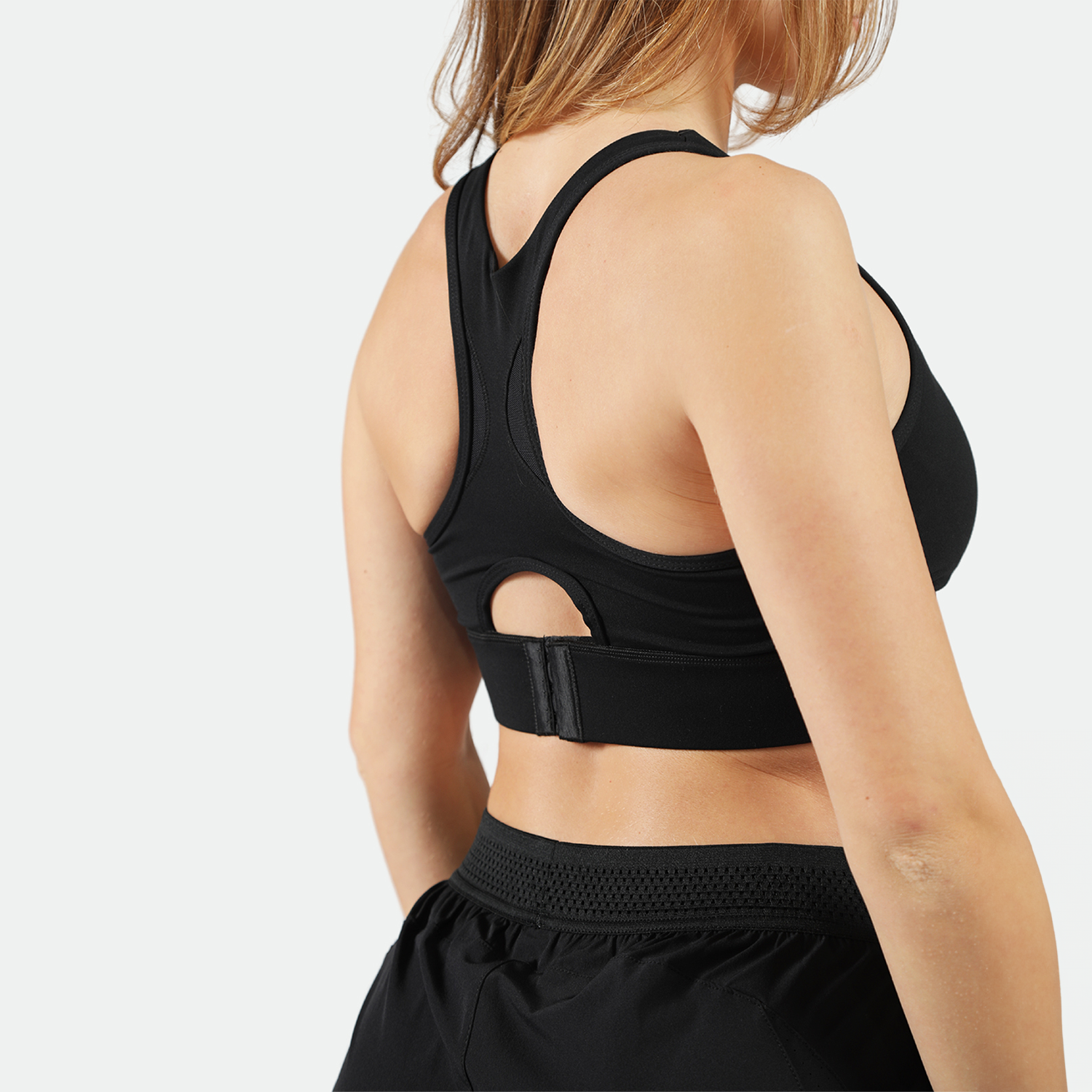 WOMEN-GO BEYOND-OPEN BACK-BRA (BLACK)