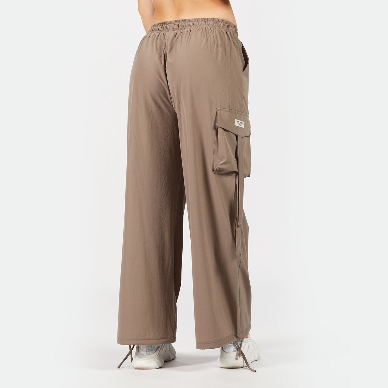 WOMEN-GO BEYOND-PARACHUTE-PANT (TAUPE-GREY)