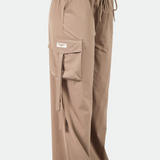 WOMEN-GO BEYOND-PARACHUTE-PANT (TAUPE-GREY)