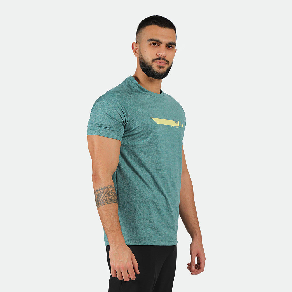 MEN-GO BEYOND-CAMO-T-SHIRT (DARK-CYAN)