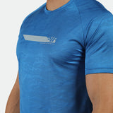 MEN-GO BEYOND-CAMO-T-SHIRT (AZURE-BLUE)