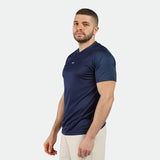 MEN-GO BEYOND HALF-CAMO-T-SHIRT (NAVY-BLUE)