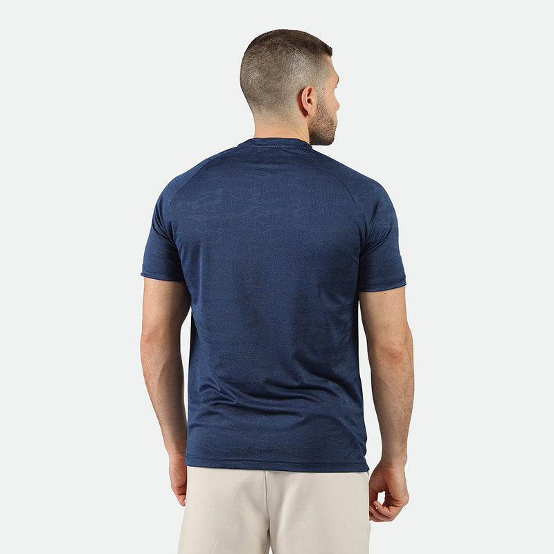 MEN-GO BEYOND HALF-CAMO-T-SHIRT (NAVY-BLUE)