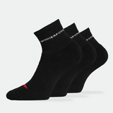 UNISEX PANSY CUSHIONED SOCKS(BLACK)  3 Pairs