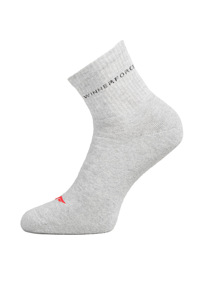 UNISEX PANSY CUSHIONED SOCKS(GREY)  3 Pairs