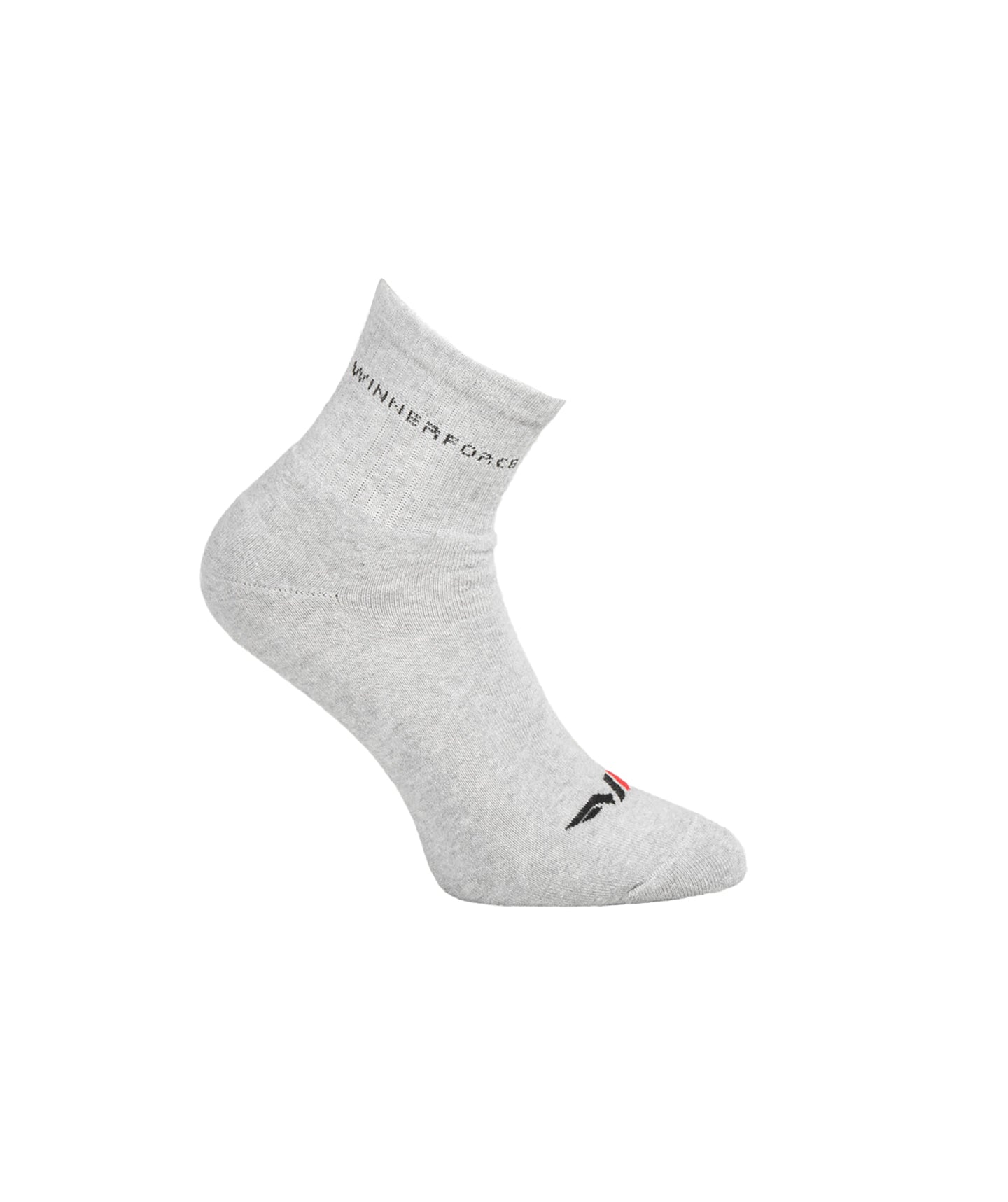 UNISEX PANSY CUSHIONED SOCKS(GREY)  3 Pairs