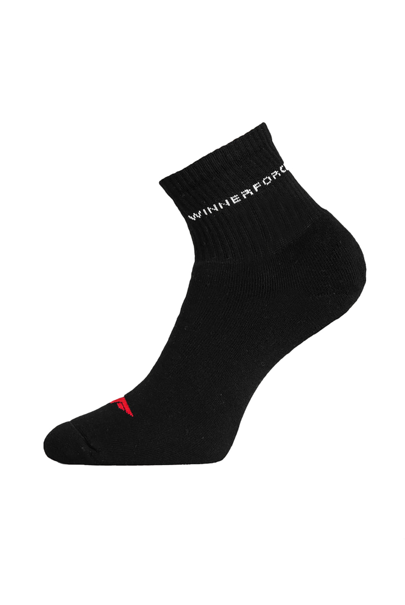 UNISEX PANSY CUSHIONED SOCKS(BLACK)  3 Pairs