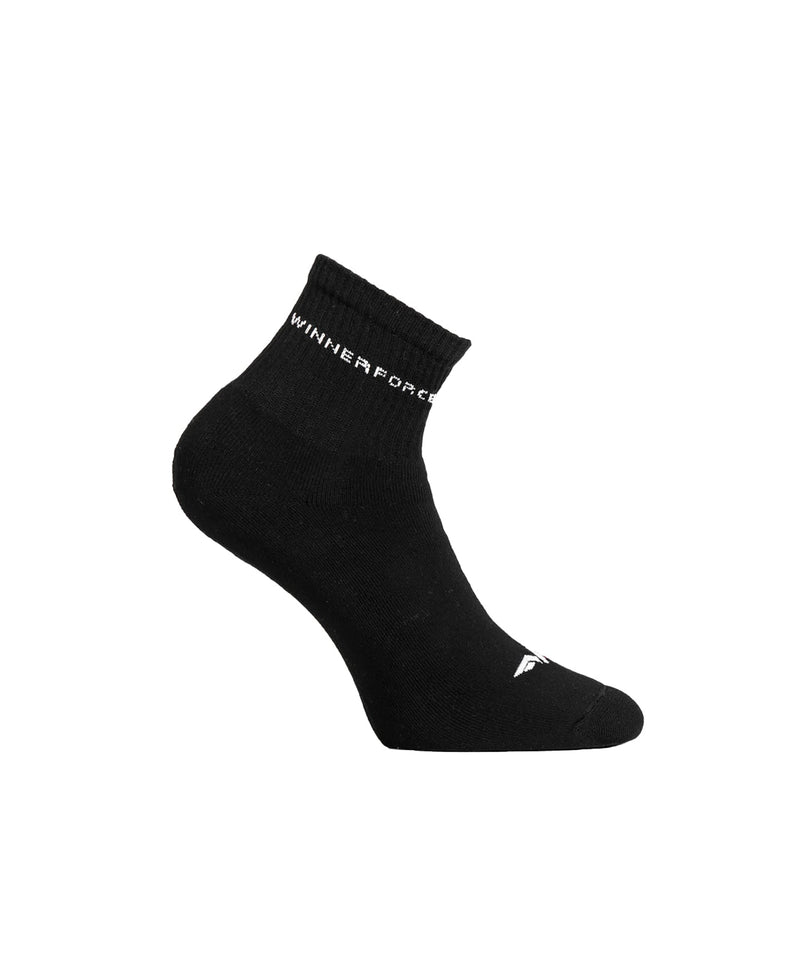 UNISEX PANSY CUSHIONED SOCKS(BLACK)  3 Pairs