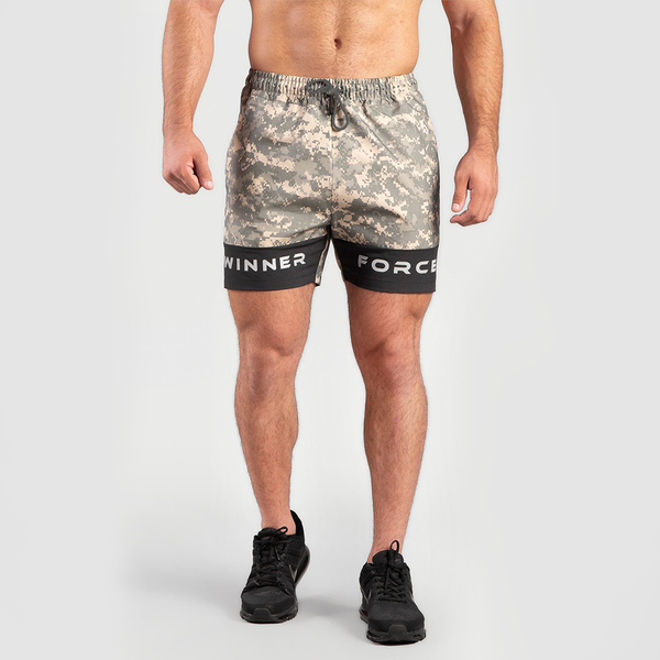 Men Dragon Camo Short, (Grey)