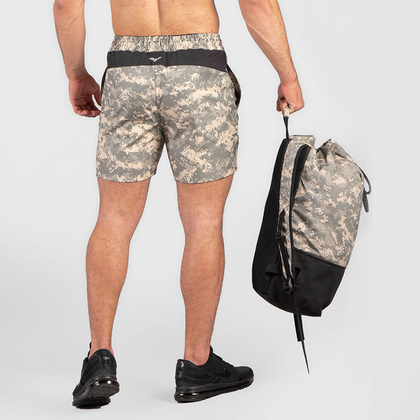 Men Dragon Camo Short, (Grey)