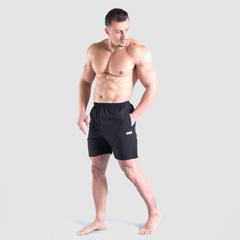 MEN GYMNEX TWO SHORTS(BLACK)