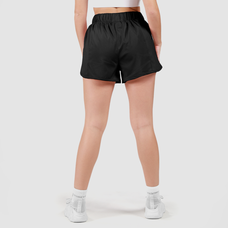 WOMEN SIGNATURE-LAYERED-SHORTS (2 IN 1) (BLACK-WHITE)