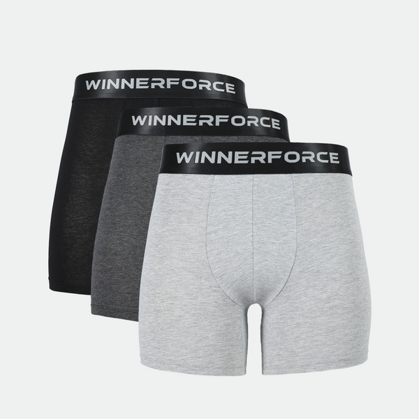 MEN'S BOXERS (BLACK-GREY-DARK GREY) 3 PCS