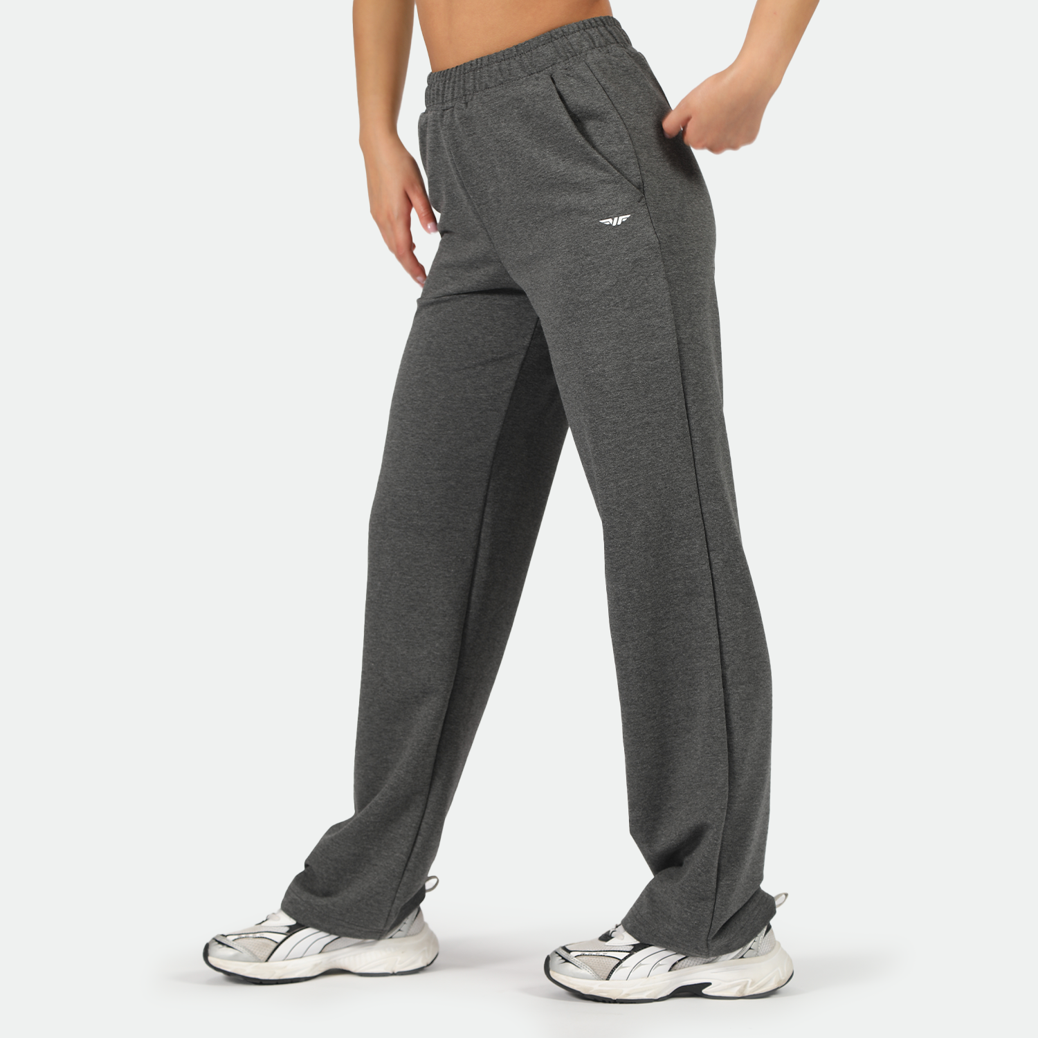 WOMEN-GO BEYOND-DAY TO DAY-PANT (MARL-DARK-GREY)