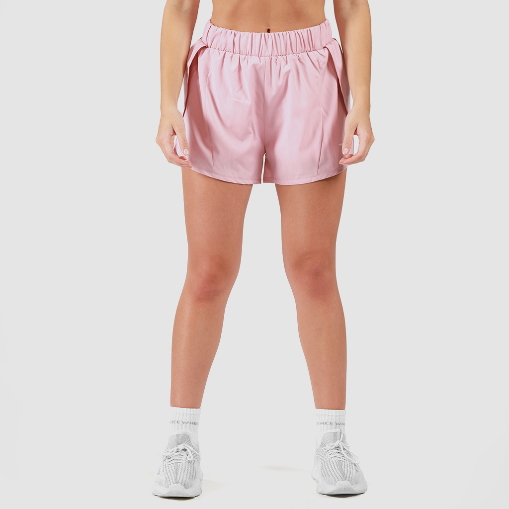 WOMEN SIGNATURE-LAYERED-SHORTS (2 IN 1) (PINK-NECTAR)