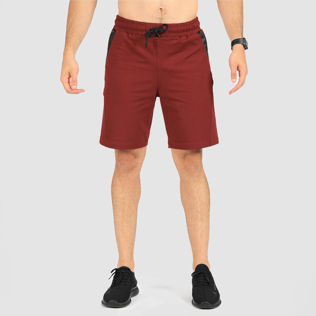 Men Essential Short Terry, (Dark-Red)