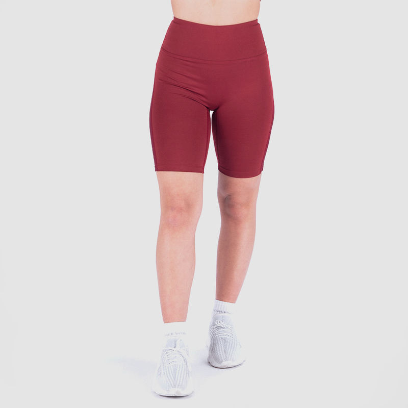 WOMEN FORCE TRAINING SHORT (POMEGRANATE-RED)