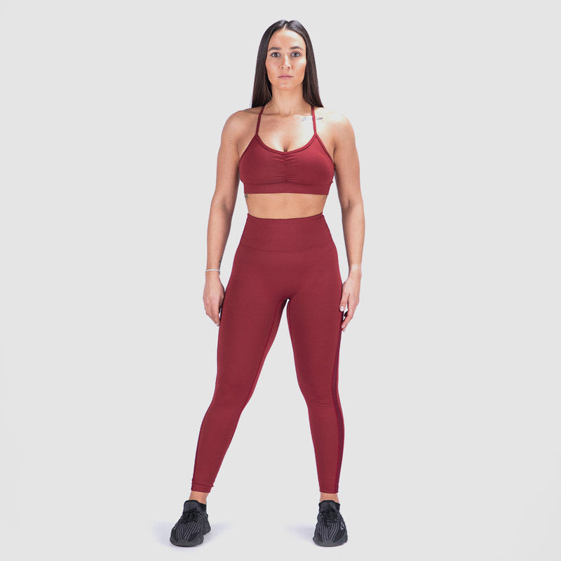 WOMEN FORCE LEGGING (POMEGRANATE-RED BROWN)