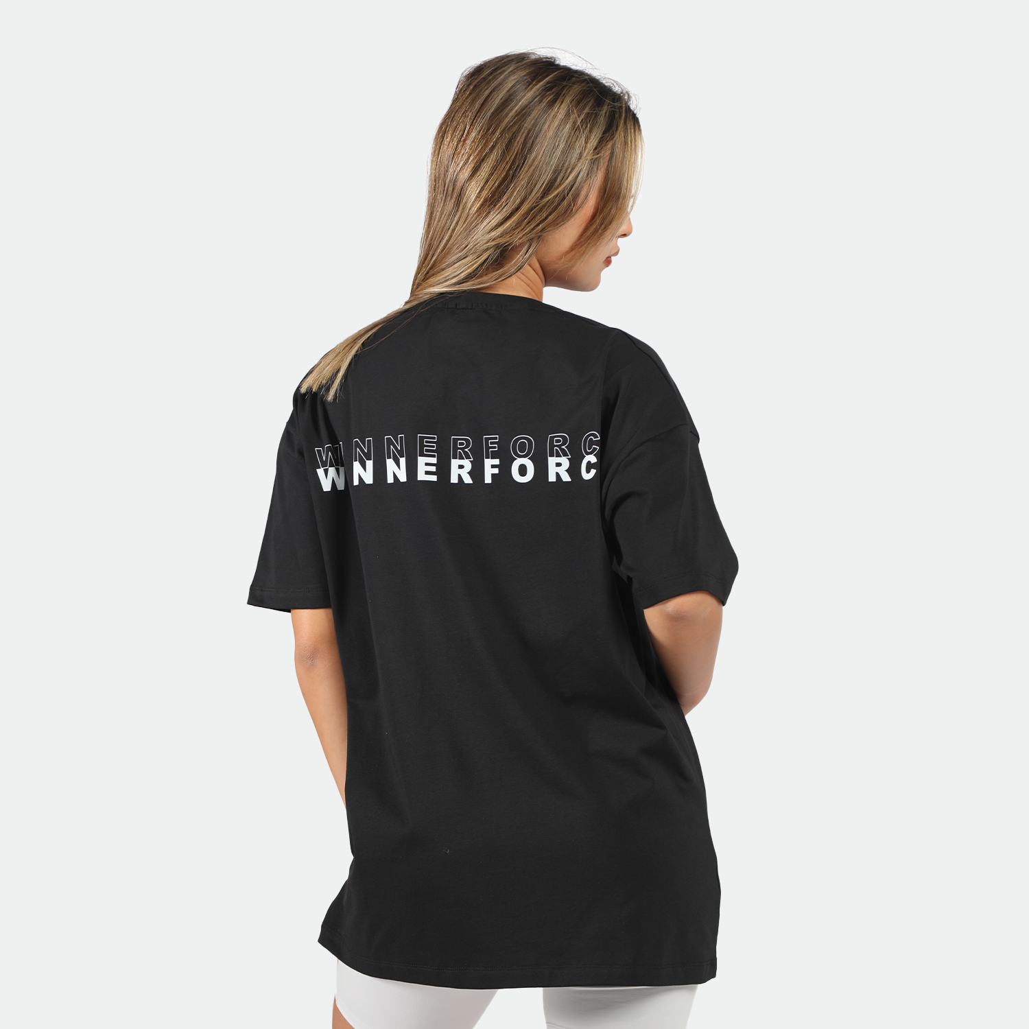 WOMEN-GO BEYOND-OVERSIZE-T-SHIRT (BLACK)