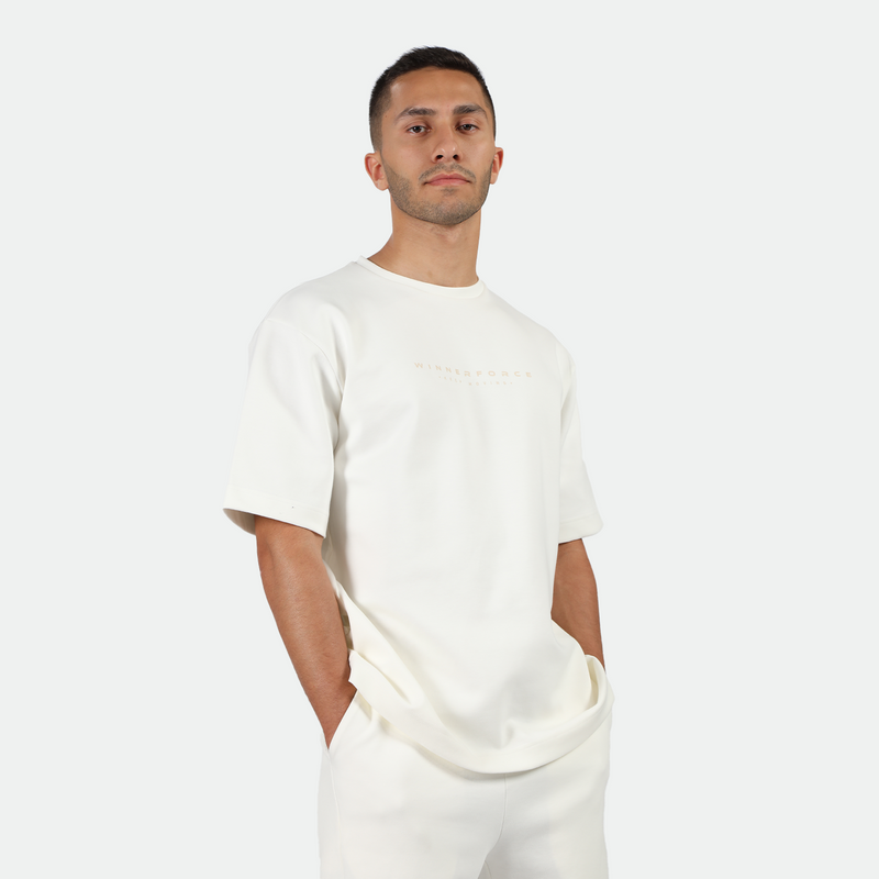 MEN-GO BEYOND-TECH-T-SHIRT (OFF-WHITE)