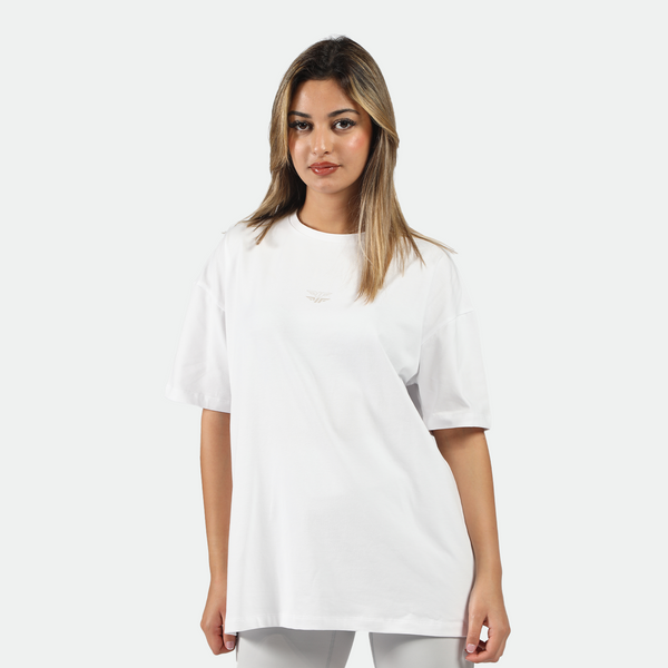 WOMEN-GO BEYOND-OVERSIZE-T-SHIRT (WHITE)