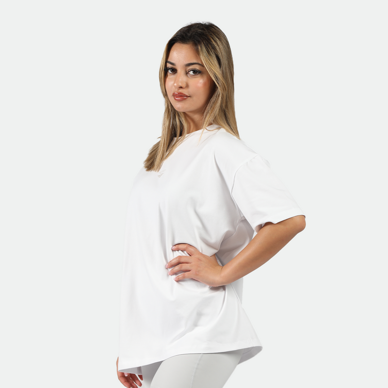 WOMEN-GO BEYOND-OVERSIZE-T-SHIRT (WHITE)