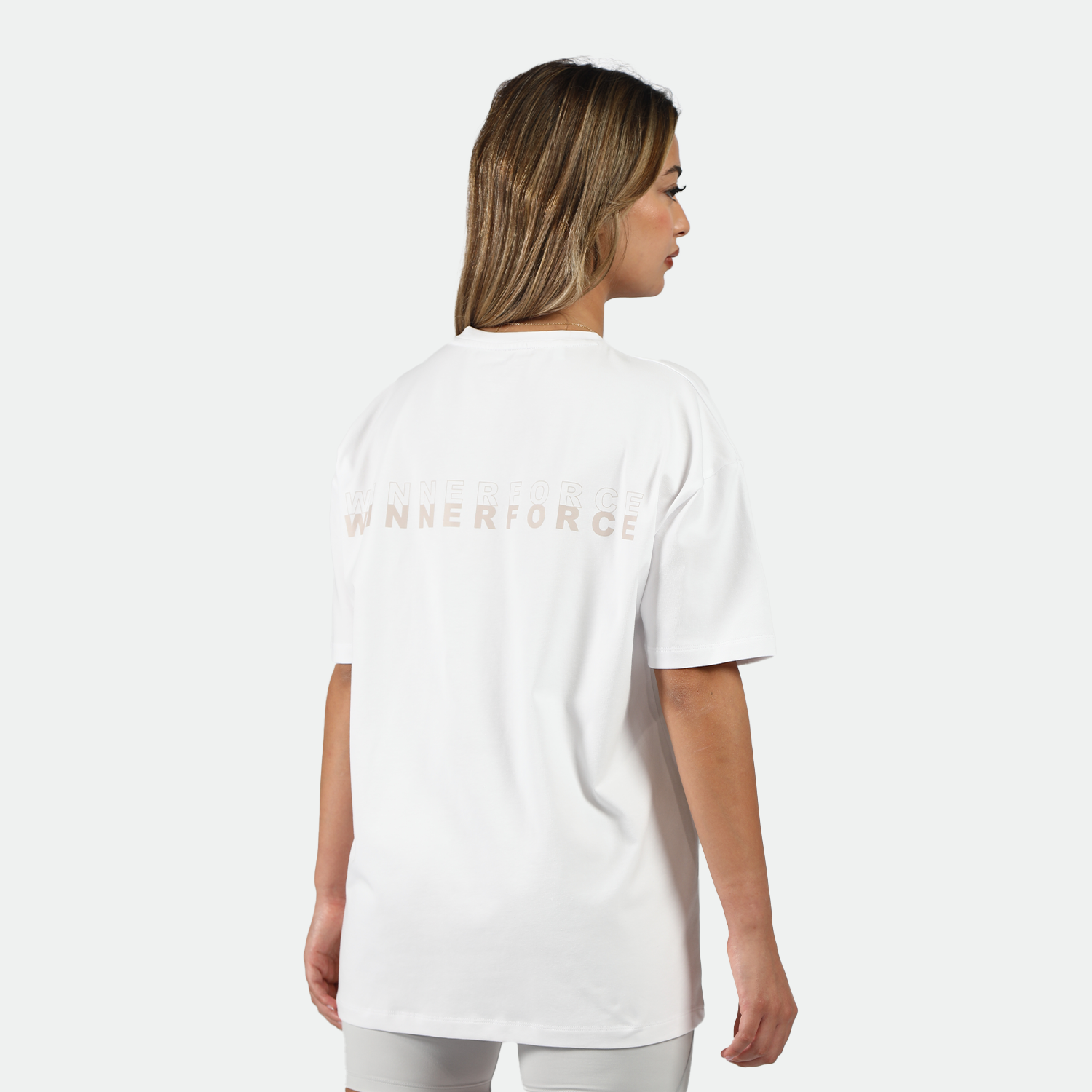 WOMEN-GO BEYOND-OVERSIZE-T-SHIRT (WHITE)