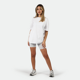 WOMEN-GO BEYOND-OVERSIZE-T-SHIRT (WHITE)