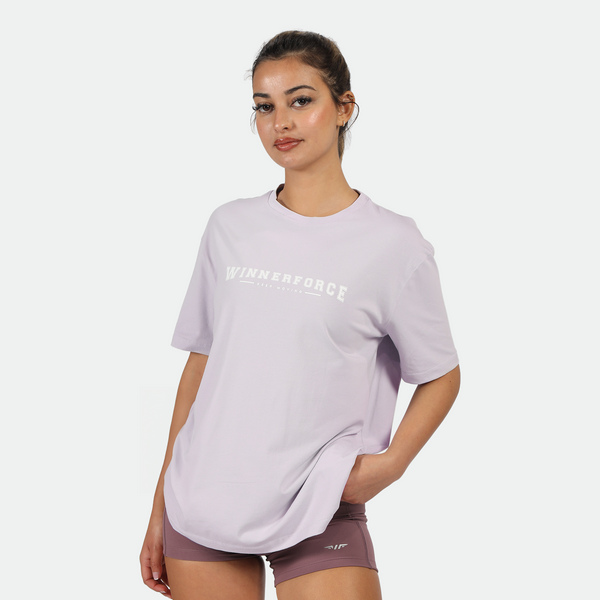 WOMEN-GO BEYOND-RELAXED-T-SHIRT (LAVENDER-BLUE)