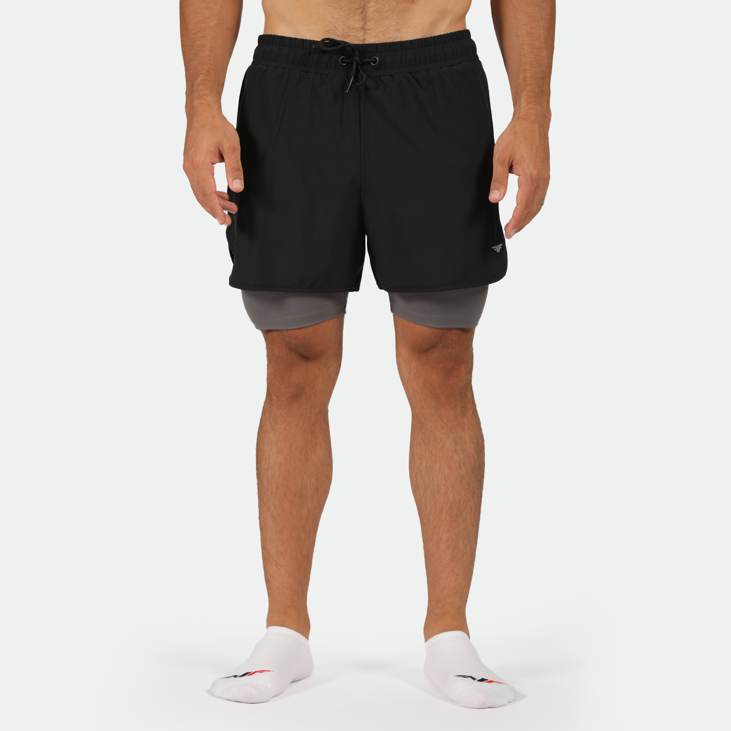 MEN-GO BEYOND-DYNAMIC-2 IN 1 SHORT (BLACK)