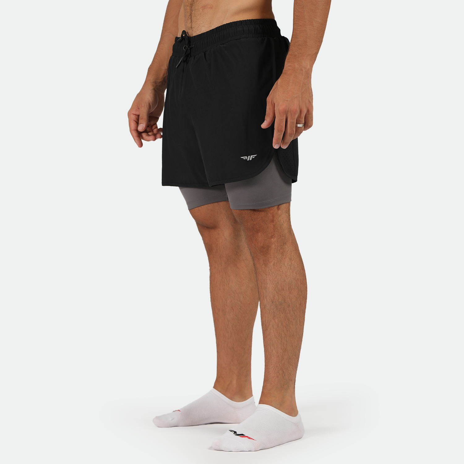 MEN-GO BEYOND-DYNAMIC-2 IN 1 SHORT (BLACK)