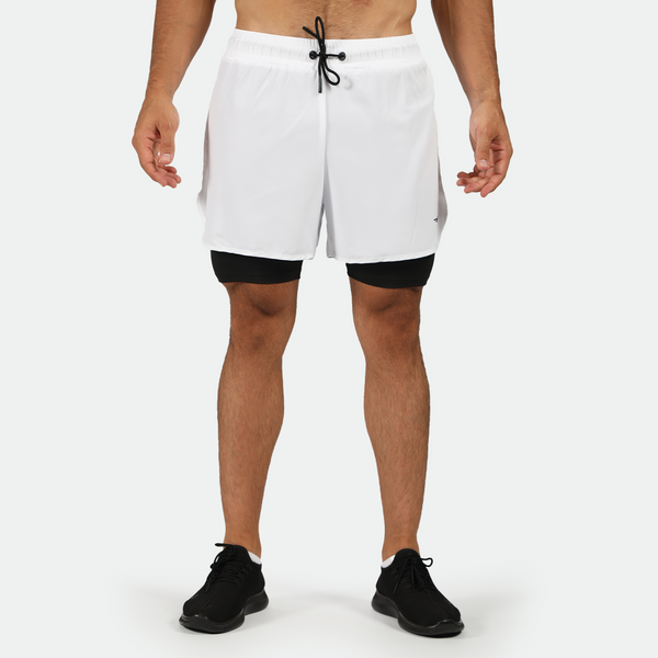 MEN-GO BEYOND-DYNAMIC-2 IN 1 SHORT (WHITE)