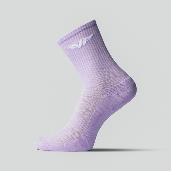 WOMEN SOCKS MOVE-CREW HALF CUSHIONED  (PINK-PURPLE-LIGHT GREEN)