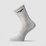 MEN SOCKS ESSENTIAL CREW HALF CUSHIONED (WHITE-BLACK-GREY)