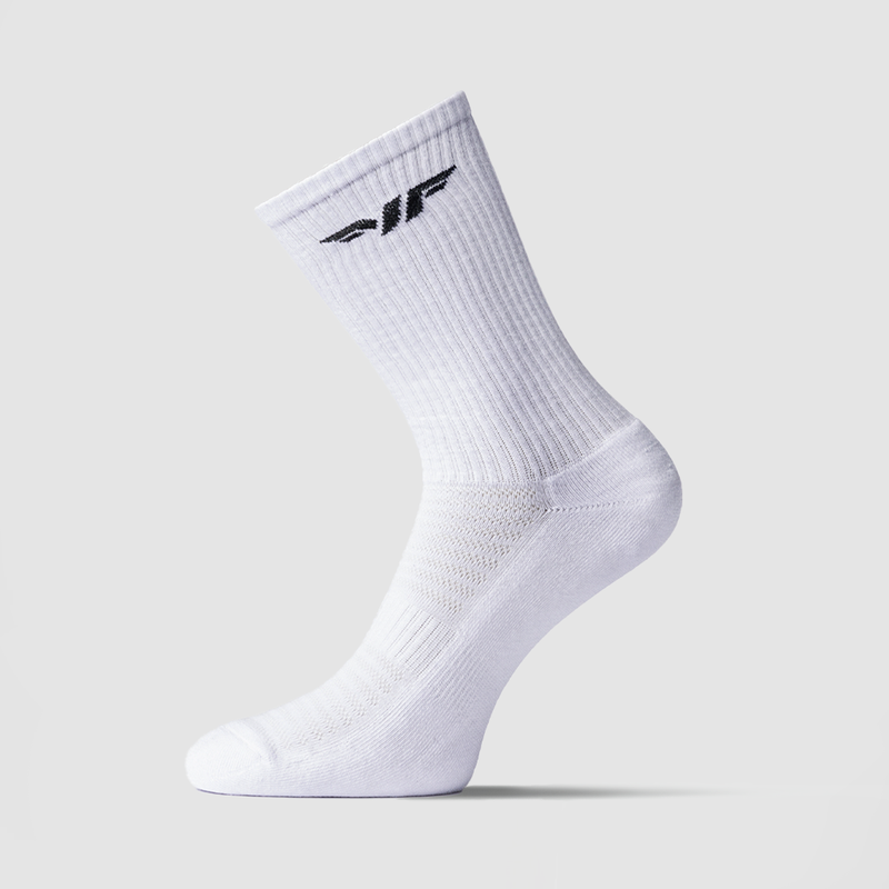 MEN SOCKS ESSENTIAL CREW HALF CUSHIONED (WHITE-BLACK-GREY)