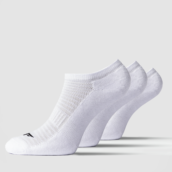 MEN SOCKS ESSENTIAL HALF CUSHIONED ANKLE (WHITE)