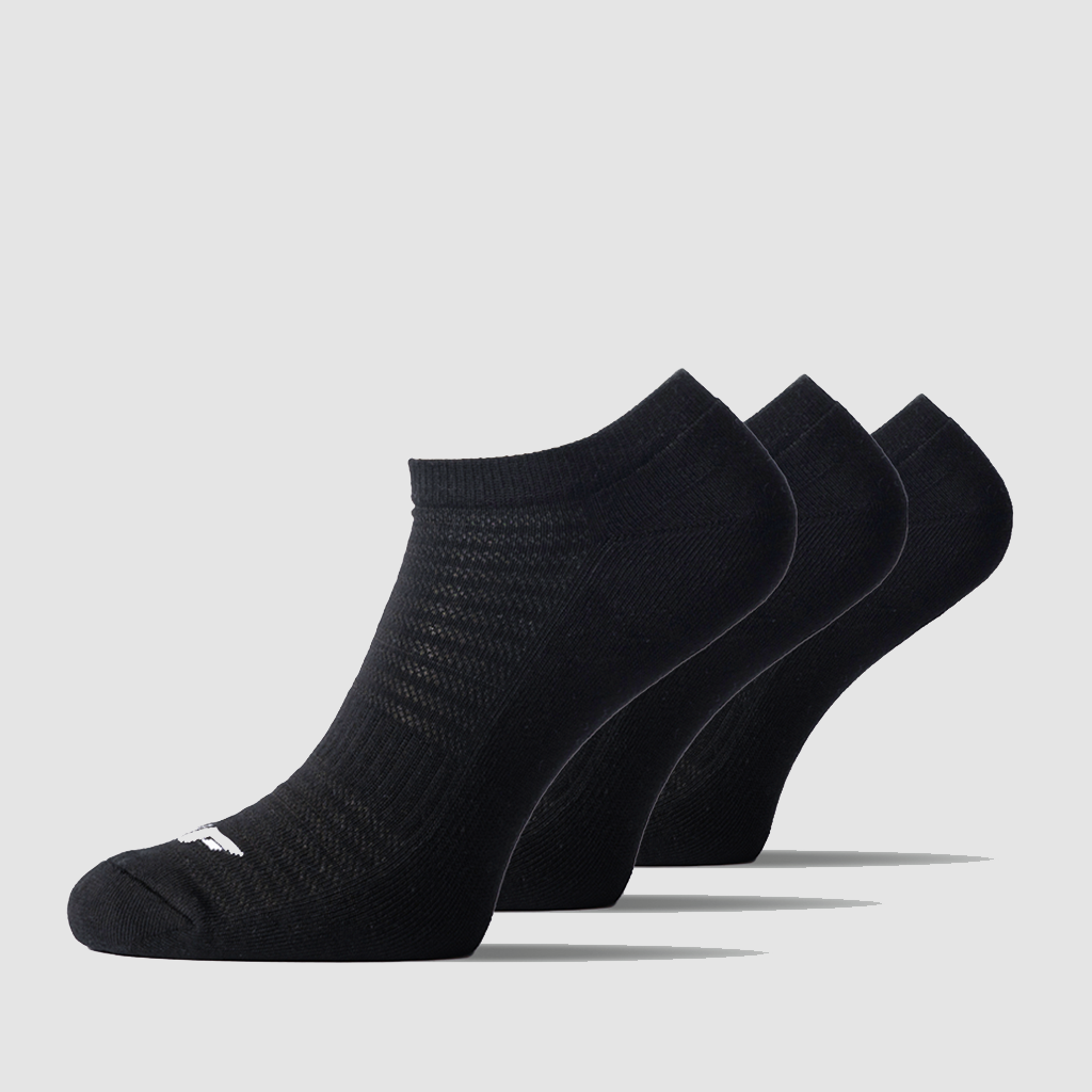 WOMEN SOCKS -ESSENTIAL-HALF CUSHIONED ANKLE  (BLACK)