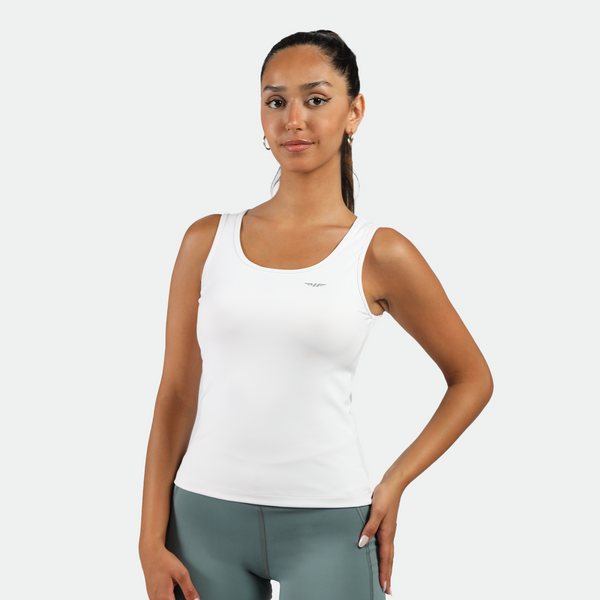 WOMEN-GO BEYOND-TANK-TOP (WHITE)